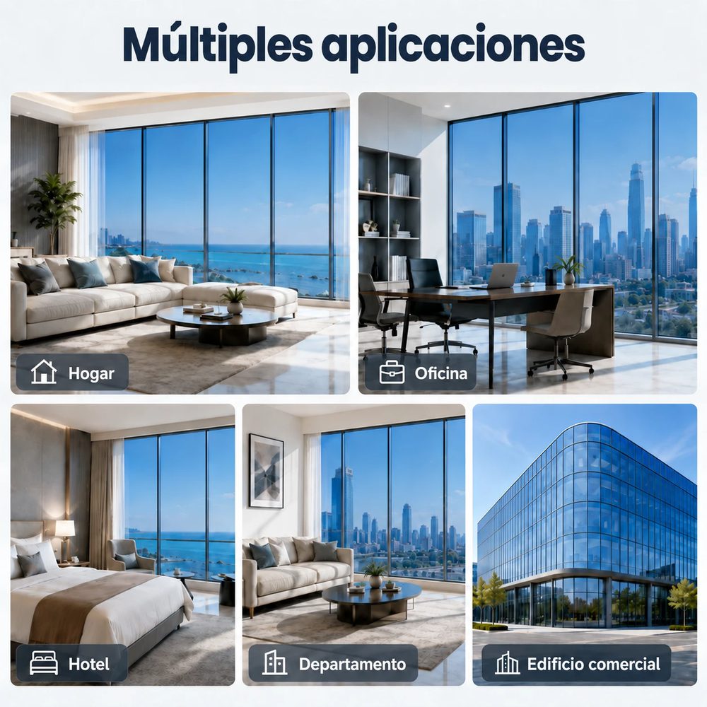 Múltiples aplicaciones: hogar, oficina, hotel, departamento y edificio comercial